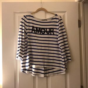 Lord and Taylor Striped Amour Top